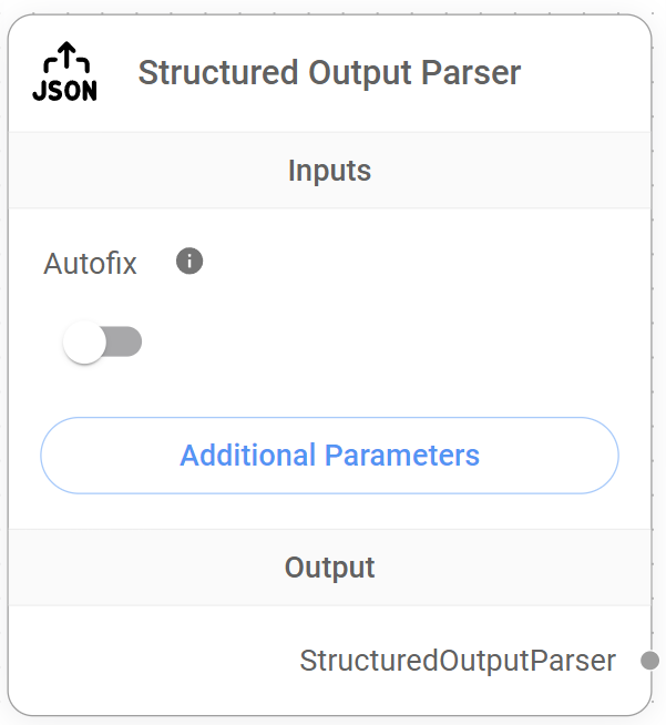 <p>Structured Output Parser Node</p>